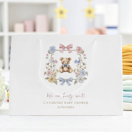 Sacola Para Presentes Grande Whimsical Teddy Bear Baby Shower Gift Carrier