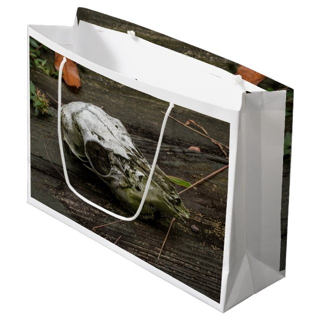 Sacola Para Presentes Grande Whitetail Deer Skull (Frente inclinada)