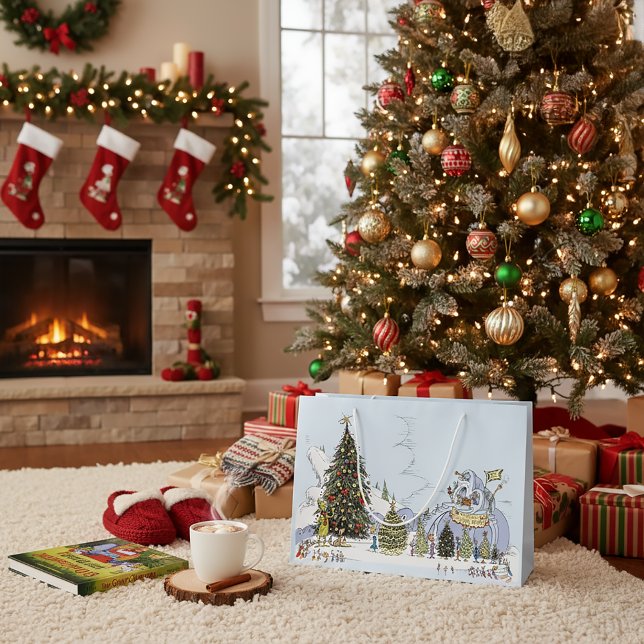 Sacola Para Presentes Grande Whoville Christmas Tree Contest (Criador carregado)