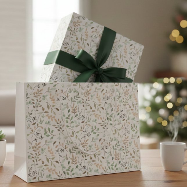 Sacola Para Presentes Grande Wildflower Boho  (Criador carregado)