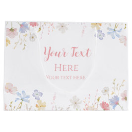 Sacola Para Presentes Grande WILDFLOWERS Floral spring