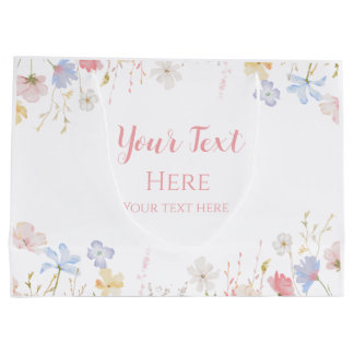 Sacola Para Presentes Grande WILDFLOWERS Floral spring