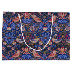 Sacola Para Presentes Grande William Morris Strawberry Thief Padrão Floral