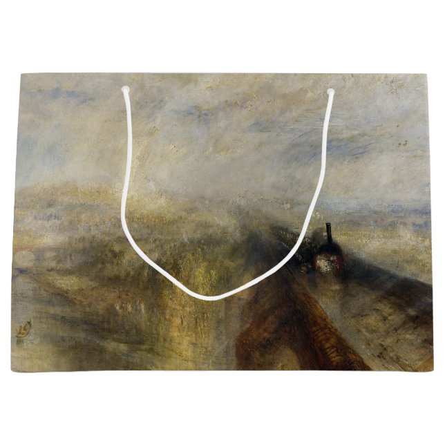 Sacola Para Presentes Grande William Turner - Chuva, Vapor e Velocidade (Frente)