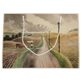 Sacola Para Presentes Grande Wiltshire Landscape (por Eric Ravilious)