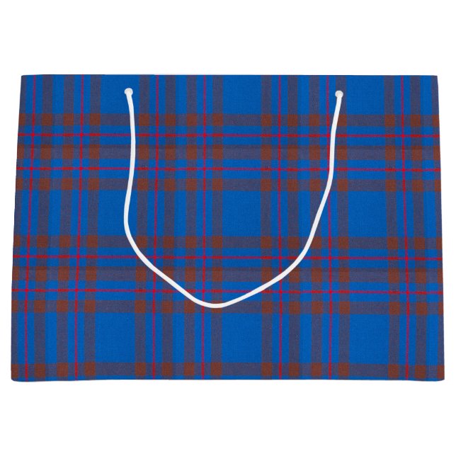 Sacola Para Presentes Grande Xadrez Clan Elliot Tartan (Frente)
