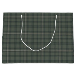 Sacola Para Presentes Grande Xadrez Verde-Azeitona | Feriado Russo Moderno
