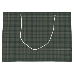 Sacola Para Presentes Grande Xadrez Verde-Azeitona Feriado Russo Moderno