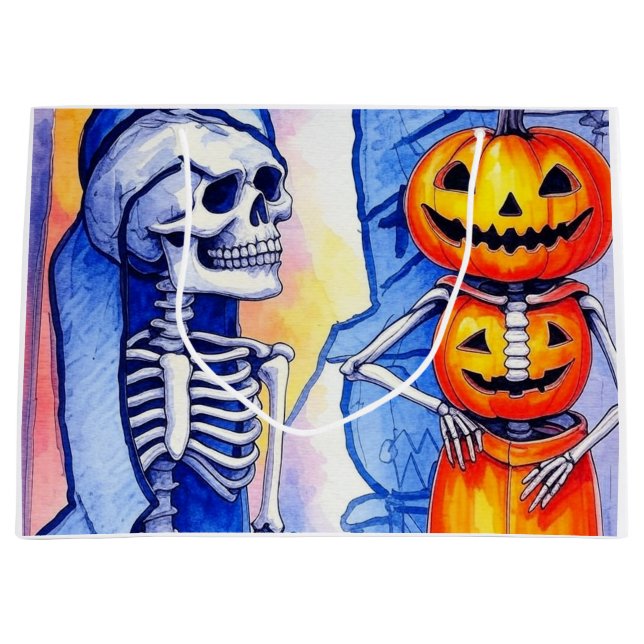 Sacola Para Presentes Grande yaei halloween (Frente)