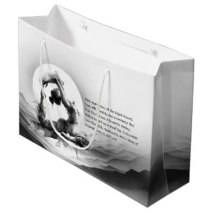 Sacola Para Presentes Grande Yoga Reiki Pigeon Pose Watercolor, Rei Pigeon Com 