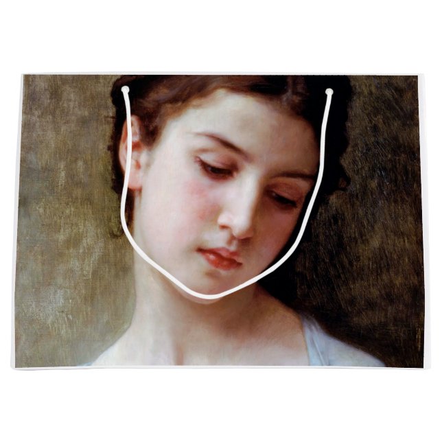 Sacola Para Presentes Grande Young Girl, Bouguereau (Frente)