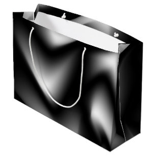 Sacola Para Presentes Grande Zebra Abstrato branca e negra