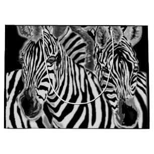 Sacola Para Presentes Grande Zebras