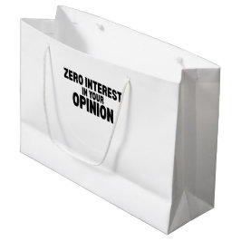 Sacola Para Presentes Grande Zero Interesse Na Sua Opinião Minimalista
