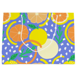 Sacola Para Presentes Grande Zesty Citrus Fruit Summer Amalfi Coast