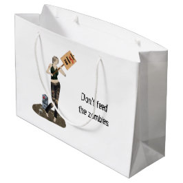 Sacola Para Presentes Grande Zombie Pin Up Girl Protest II Gift Bag