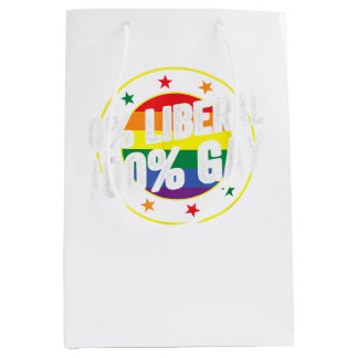 Sacola Para Presentes Média 0 Gay Liberal 100 LGBT Design para Conservadores