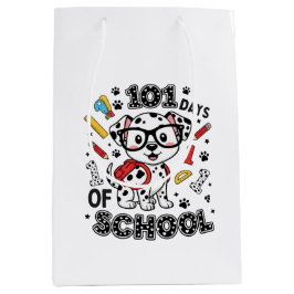 Sacola Para Presentes Média 101 Days of School Dalmatian Puppy