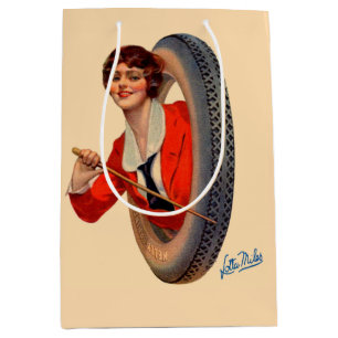Sacola Para Presentes Média 1928 Kelly-Springfields Tire mascot Lotta Miles
