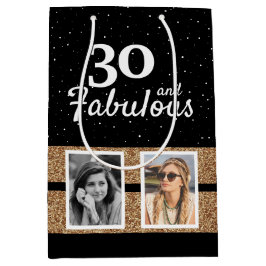 Sacola Para Presentes Média 30 e Fabuloso aniversário de 30 anos de Foto Glitt