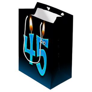 Sacola Para Presentes Média 45º Aniversário Velas Médias para Presentes