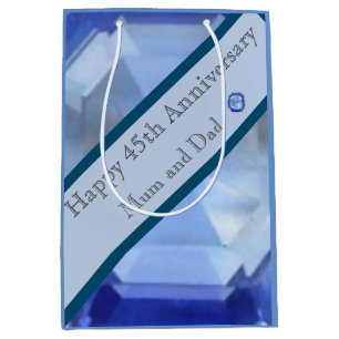 Sacola Para Presentes Média 45.º aniversário de casamento