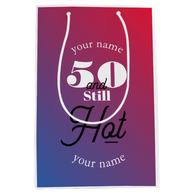 Sacola Para Presentes Média 5O e ainda quente (Frente)