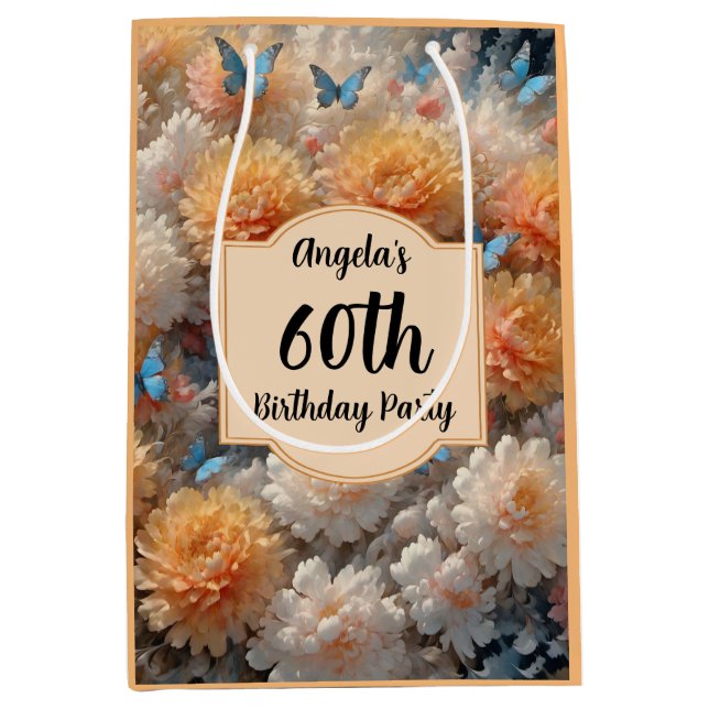 Sacola Para Presentes Média 60ª Festa de aniversário (Frente)