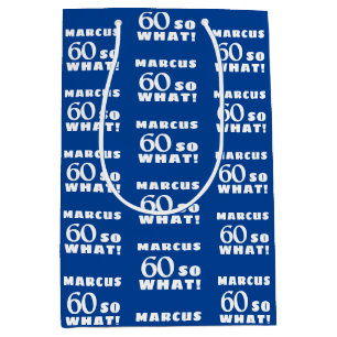Sacola Para Presentes Média 60, então, que Engraçado Cita Typografia 60º anive