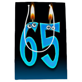 Sacola Para Presentes Média 65º Aniversário Velas Médias para Presente