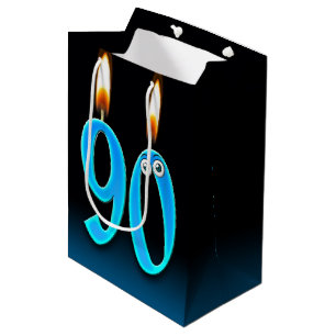 Sacola Para Presentes Média 90 Birthday Candles Médium Gift Bag