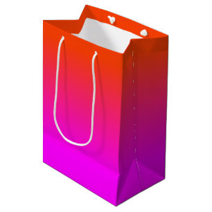 Sacola Para Presentes Média A cor de néon da máscara de Ombre do rosa