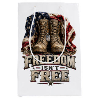 Sacola Para Presentes Média A Liberdade Não é Grátis – Botas Militares Vintage
