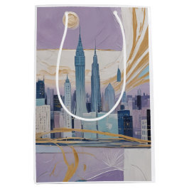 Sacola Para Presentes Média A Lunar Cityscape