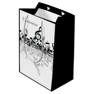 Sacola Para Presentes Média A música preta nada mas do triplo nota o saco do