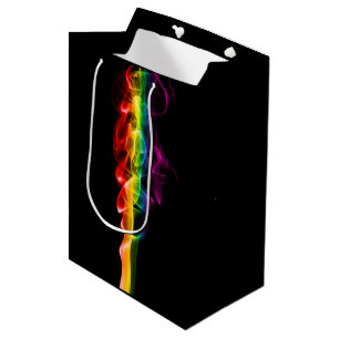 Sacola Para Presentes Média A pluma de energia arco-íris de SlipperyJoe foi ca