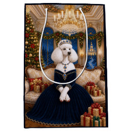 Sacola Para Presentes Média A Poodle Christmas Holiday
