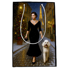 Sacola Para Presentes Média A poodle In Paris Holiday