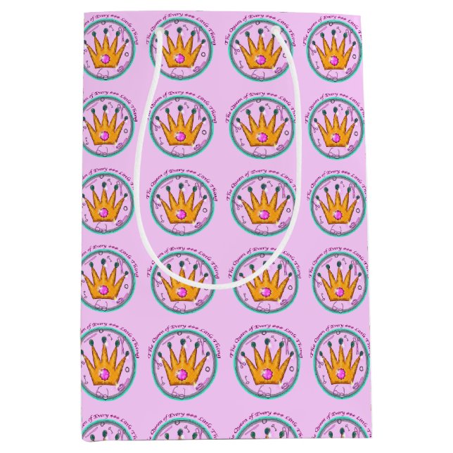 Sacola Para Presentes Média A Rainha de Todas as Coisinhas  (Frente)