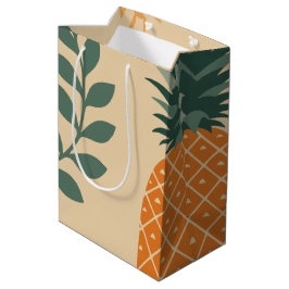 Sacola Para Presentes Média Abacaxi tropical