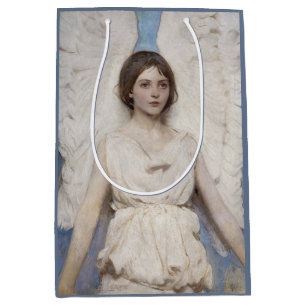 Sacola Para Presentes Média Abbott Thayer Anjo Antiga Arte Fina Vitoriana