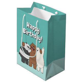 Sacola Para Presentes Média Abraço do Grupo Bare Bears