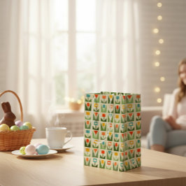 Sacola Para Presentes Média Abstract Spring Flowers