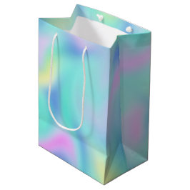 Sacola Para Presentes Média Abstrato Blurred Bonito Pastel Swirls Padrão Smal