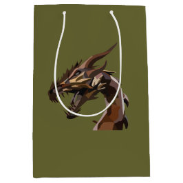 Sacola Para Presentes Média Abstrato Dragon moderno
