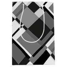 Abstrato Geométrico em Preto e Branco Estilo Mondr