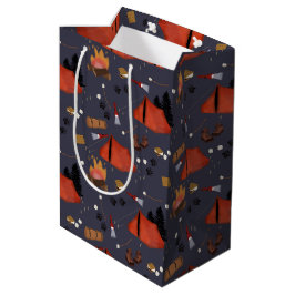 Sacola Para Presentes Média Acampamento ao ar livre Adventure Summer Campfire