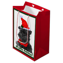 Sacola Para Presentes Média Affenpinscher Natal