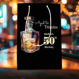 Sacola Para Presentes Média Aged to Perfection Men's 50th Whiskey Birthday 