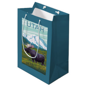 Sacola Para Presentes Média Alces com MountainUtah